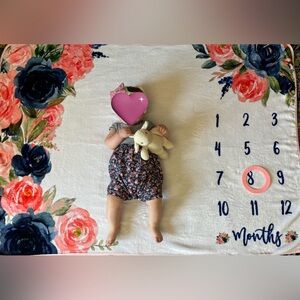 First Year Baby Milestone Blanket